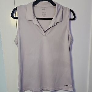 Nike Gray Sleeveless Polo Tank Top